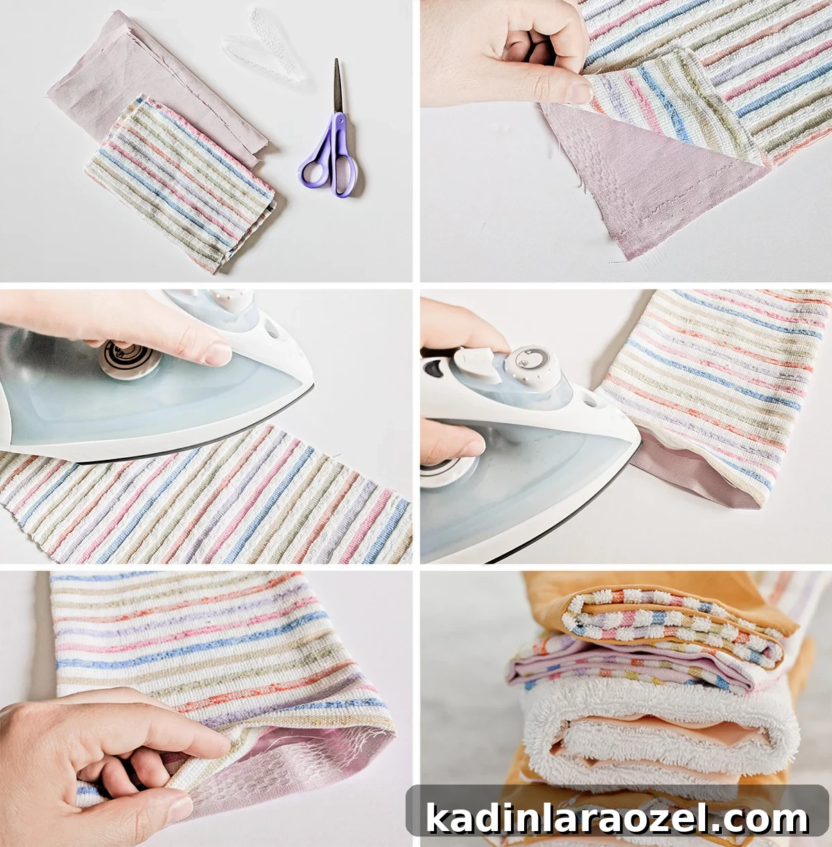 Reusable Unpaper Towels: 2 Ways to Make Cloth Paper Towels from Scraps 5 No-sew steps for making DIY unpaper towels.