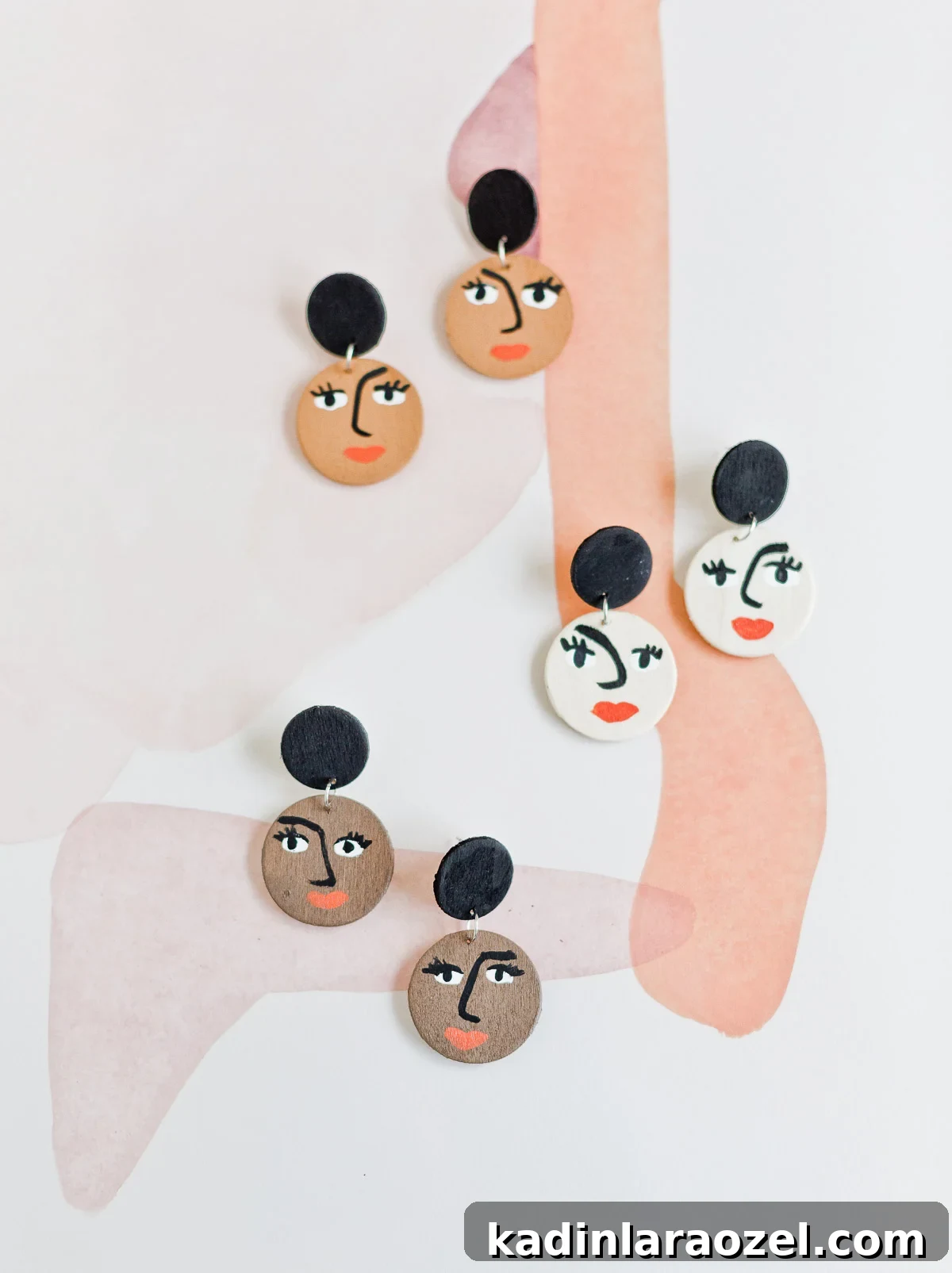 15 Minute DIY to Try: How to Make Cute Face Earrings with Wood