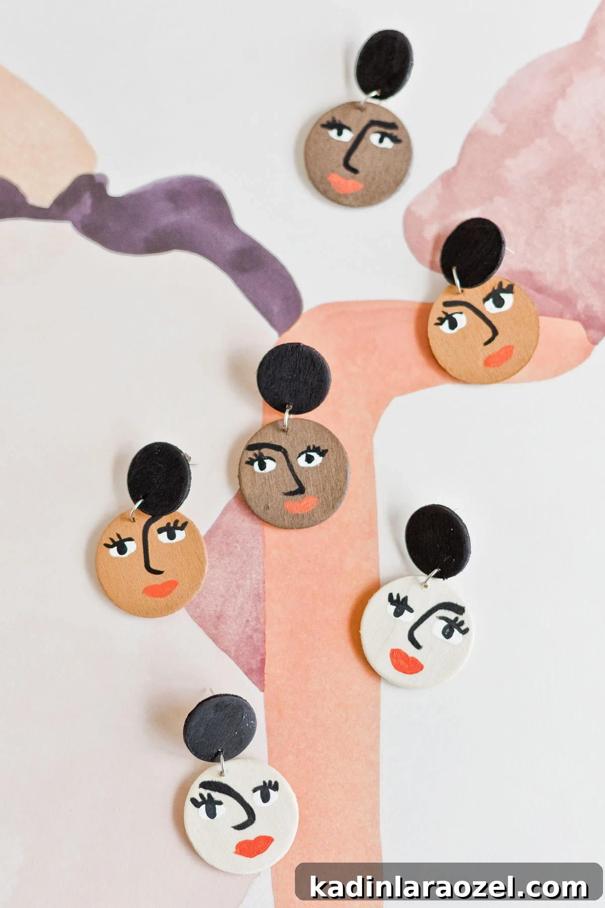 15 Minute DIY to Try: How to Make Cute Face Earrings with Wood