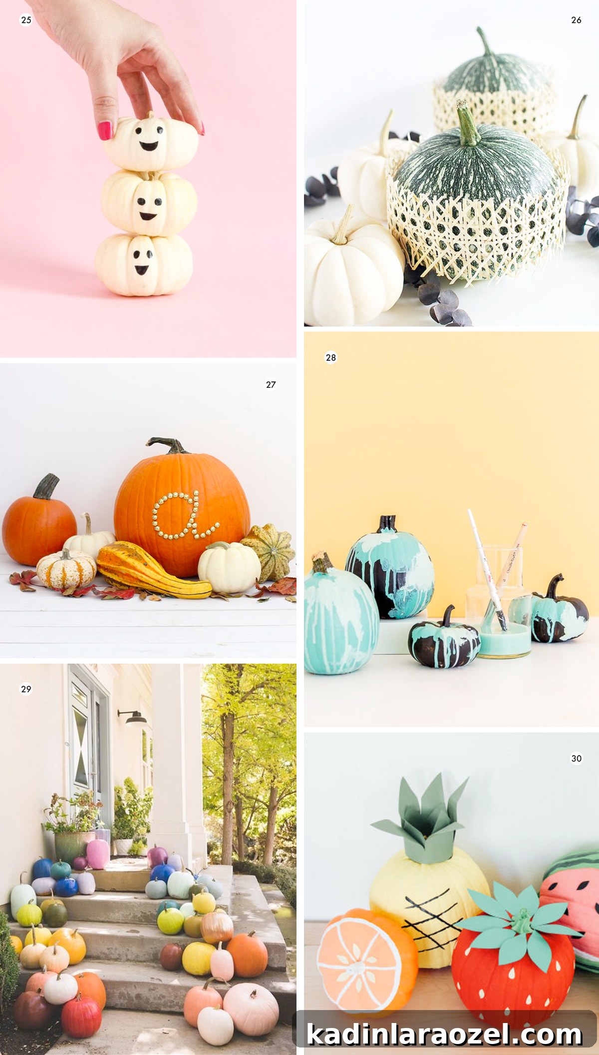 Colorful and clever DIY pumpkin projects