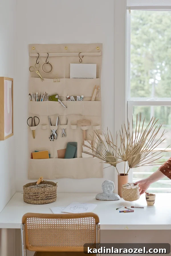 How to make a huge canvas wall organizer that costs less than $20 to make.