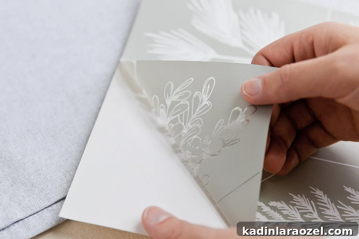 3 DIY Holiday Hostess Gifts That Impress 5 Remove stencil backing