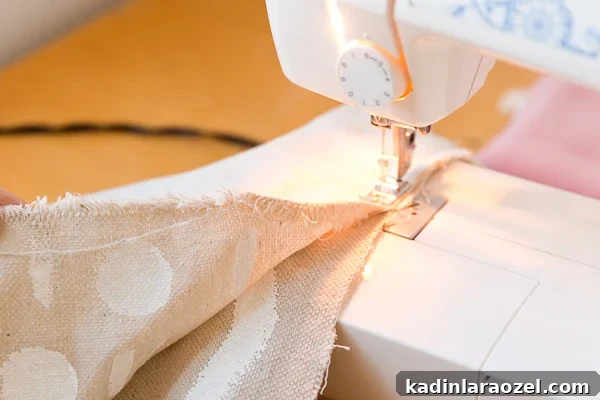 Sewing patchwork pieces together on sewing machine