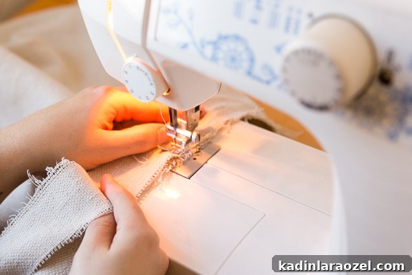 Sewing a tree skirt made of drop cloth canvas