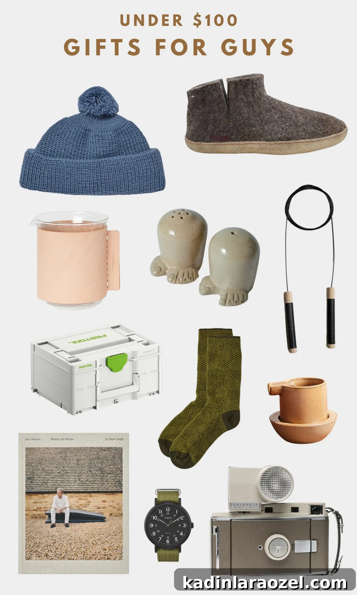 43 Gift Ideas for Men — Cool Picks for Every Budget 5 Cool gifts for guys that feature a stylish winter beanie, felt slippers, unique ceramic items, and more