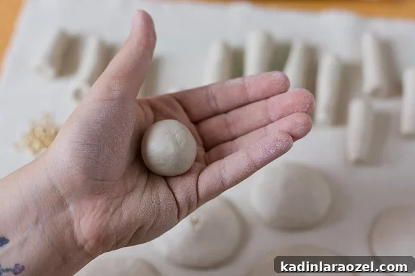 DIY Clay Mushroom Christmas Ornaments: Step-by-Step Guide 4 Roll clay into a ball to form mushroom cap
