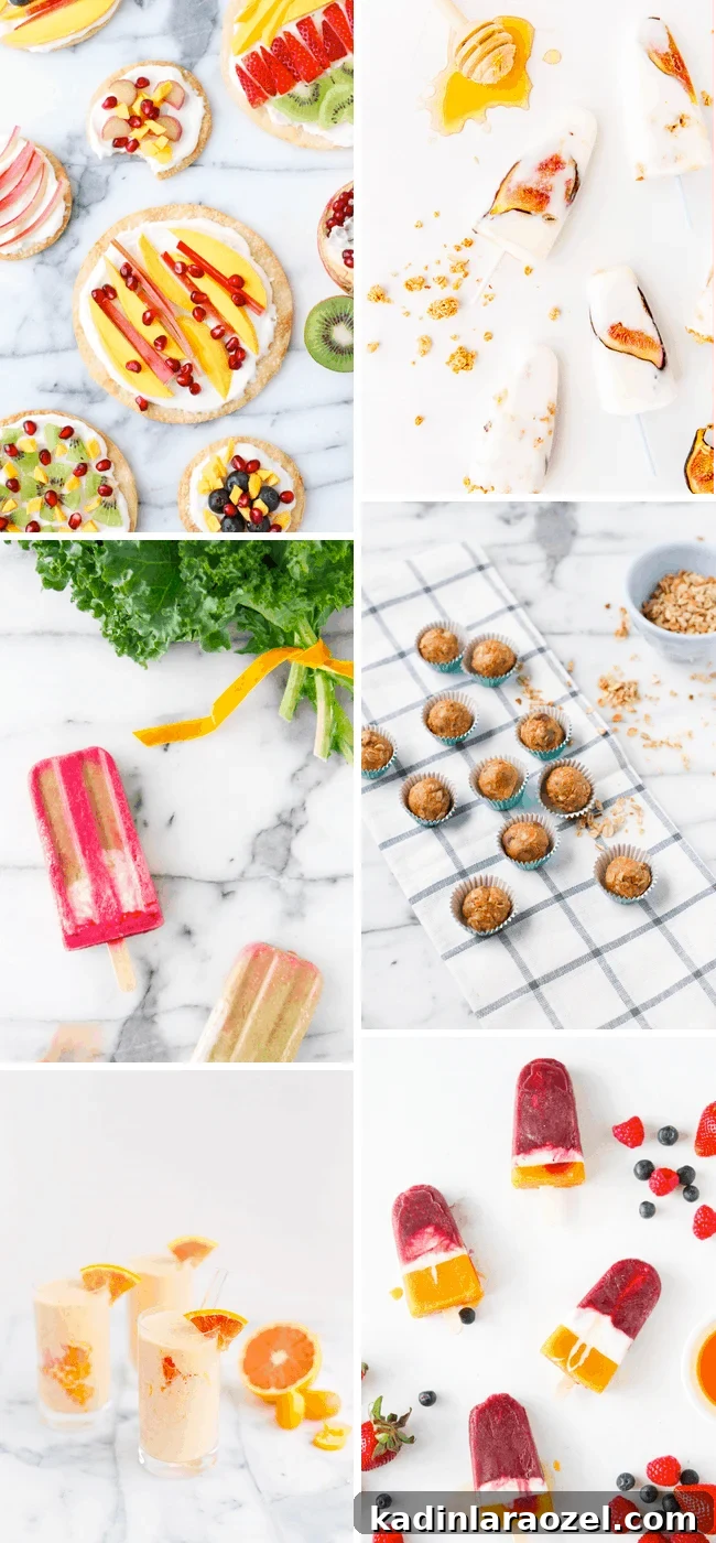 Healthier dessert ideas that include popsicles, smoothies, and dessert pizzas.