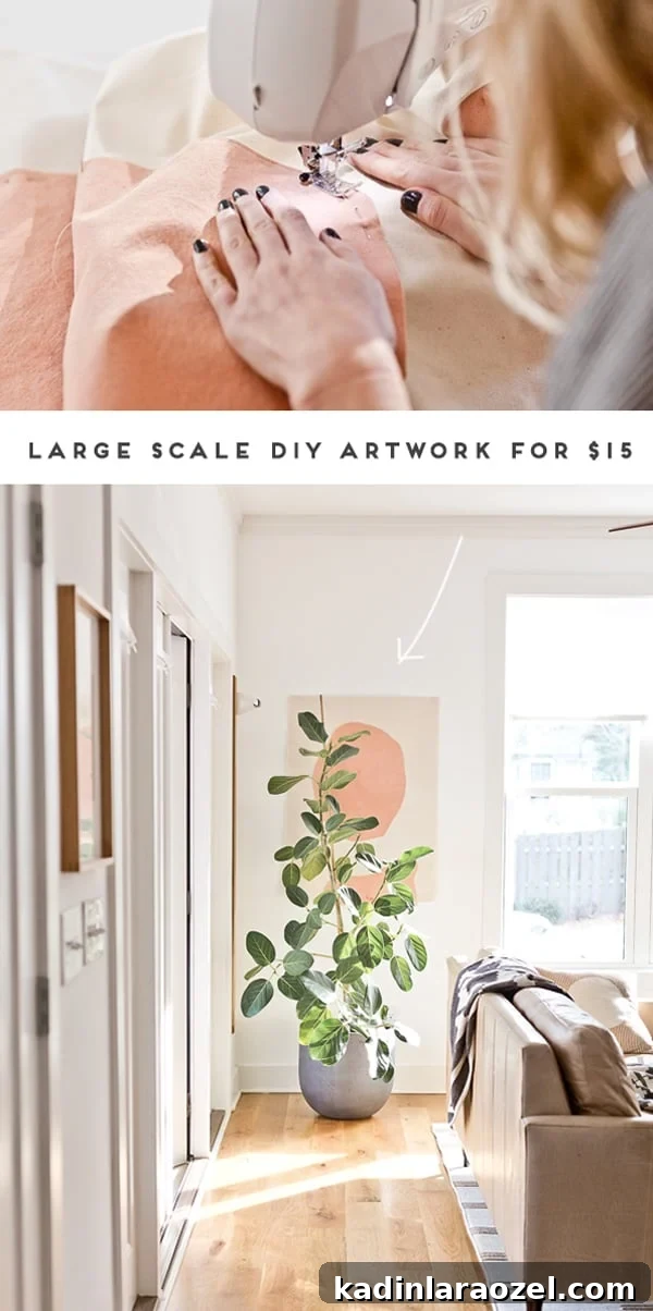 Instructions showing how to make large scale artwork.