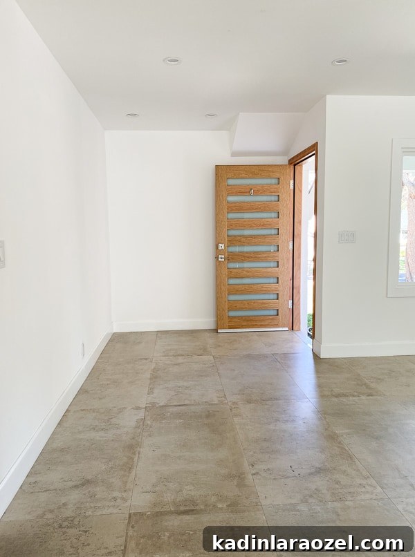We Moved to California — Before Photos and Home Tour Updates 2 Empty house with mid-century front door.