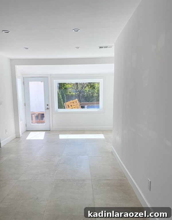 We Moved to California — Before Photos and Home Tour Updates 5 Long open space for dining room (before photo)