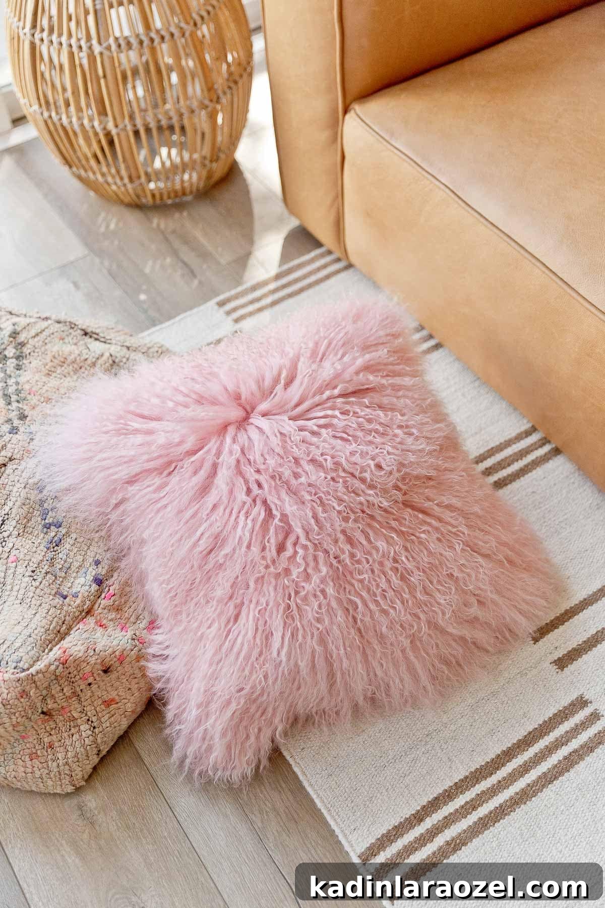 Lounge Room Makeover: In-Depth Furniture Review and Guide 5 Closeup image of floor pillows in an earthy, bohemian living space.