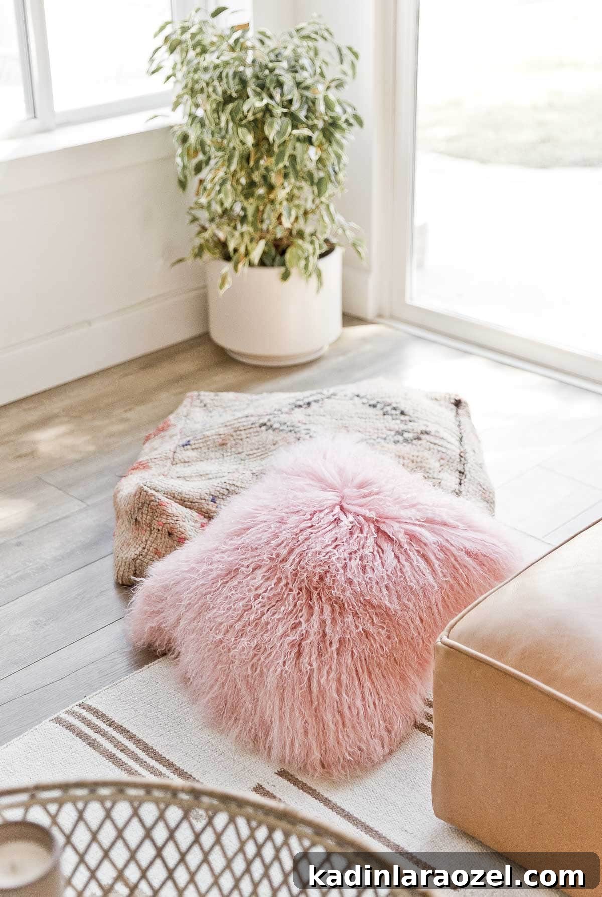 Lounge Room Makeover: In-Depth Furniture Review and Guide 10 Image of floor pillows in bohemian living space.