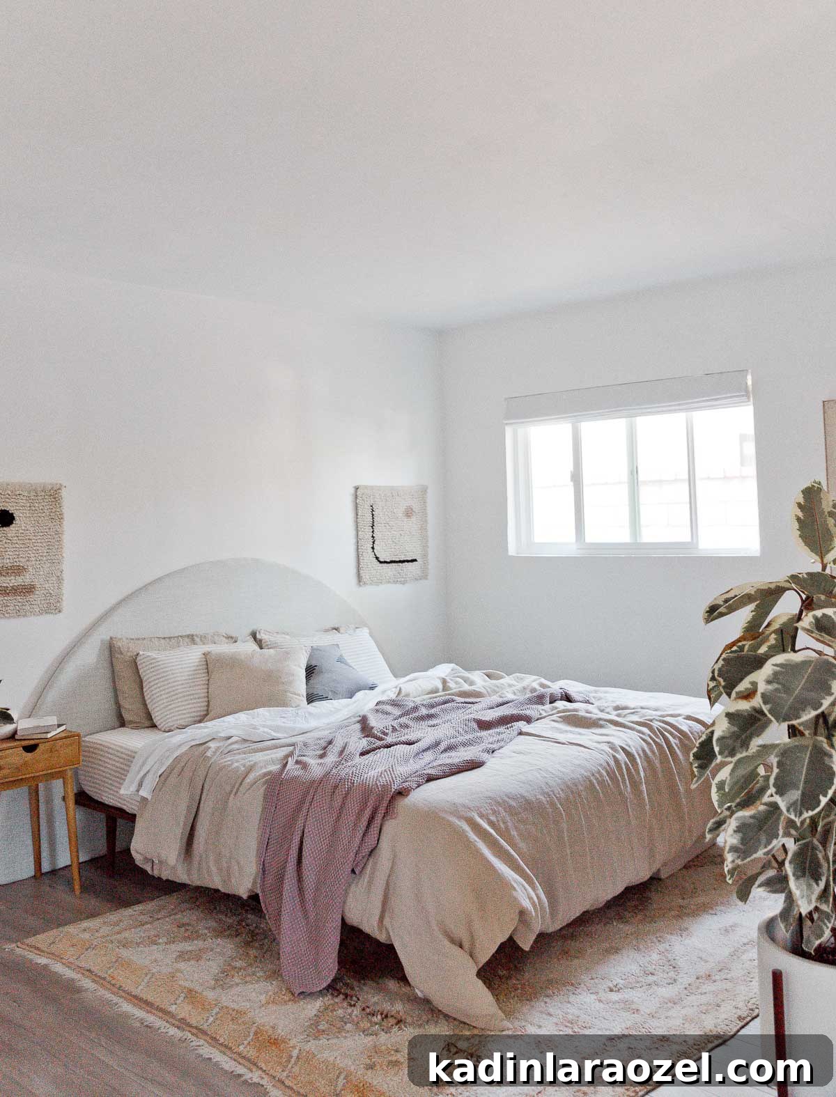 Cozy linen bed
