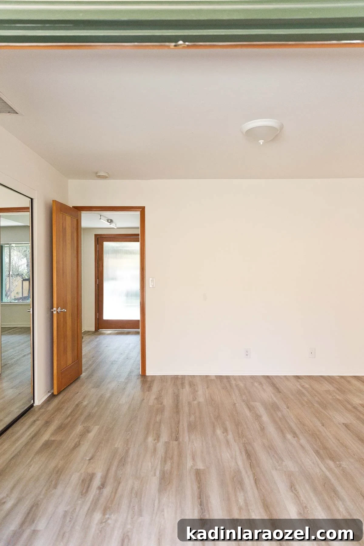 Photo of empty bedroom space, before furniture was moved in.
