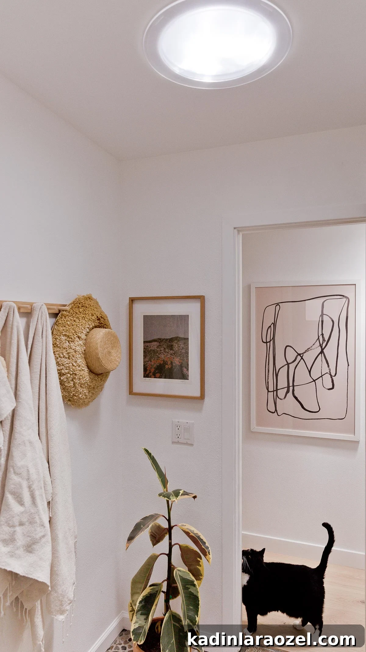 Let There Be Light: Designing with Sun Tunnels for Brighter Homes 4 Neutral, beach bathroom makeover with white walls and linens