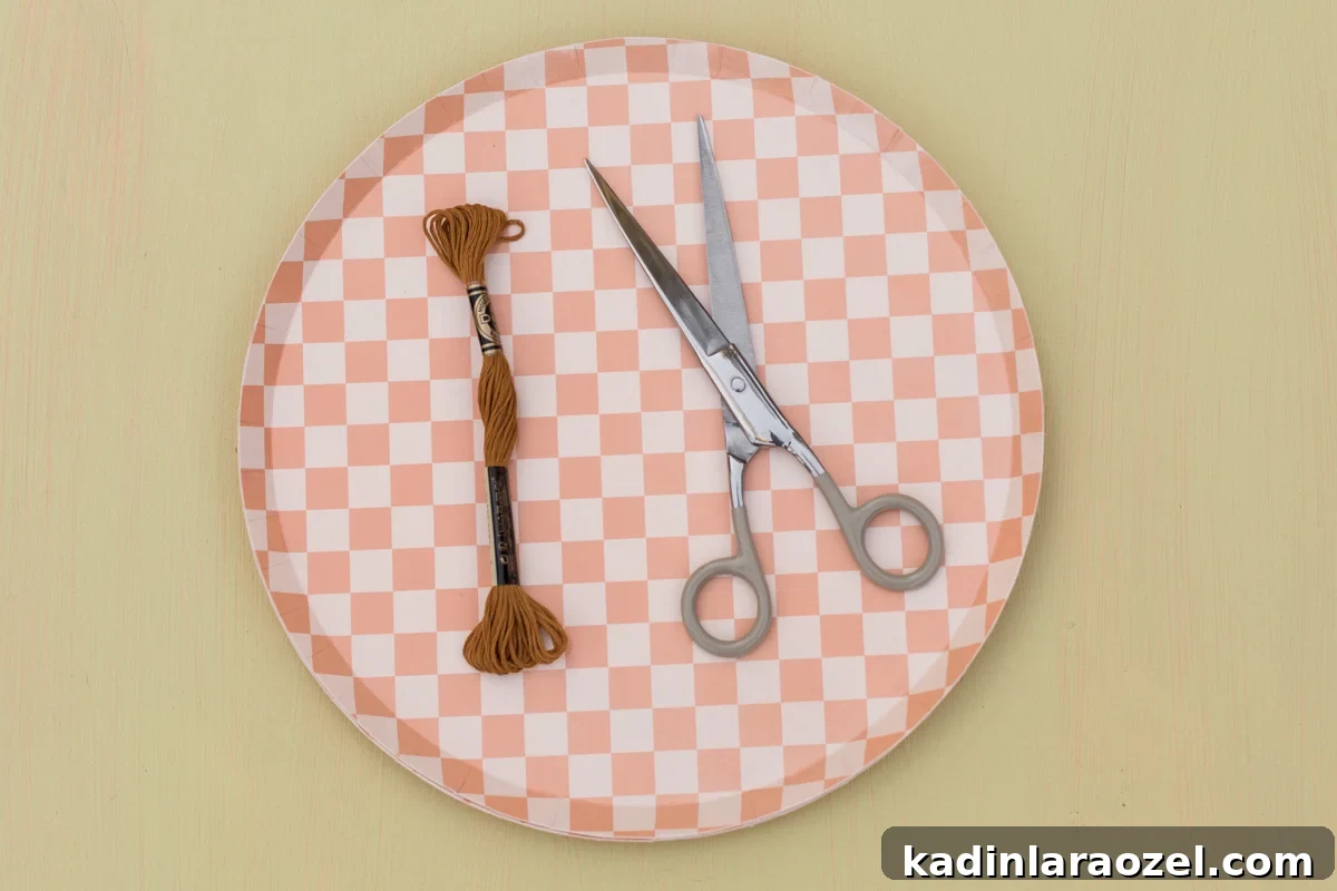 materials for paper plate diy ornament making