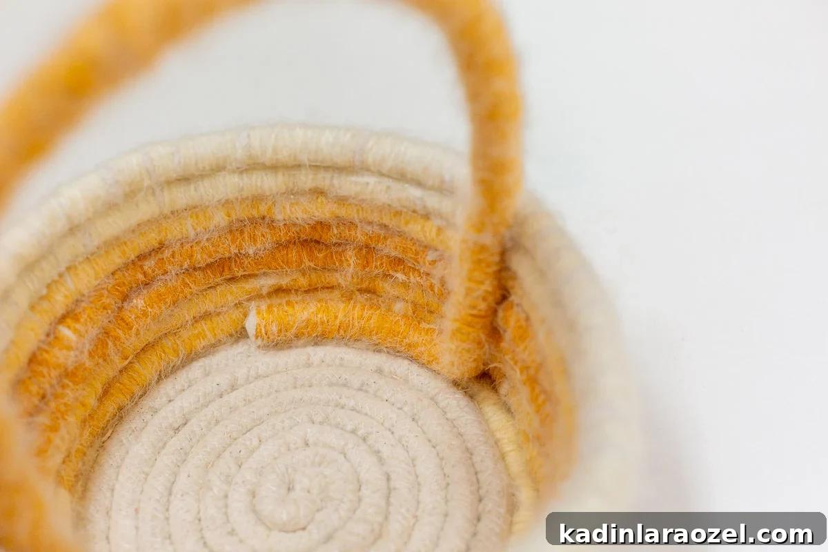 Make an Easter Basket from Scratch: Step-by-Step DIY Guide 10 closeup of handle being attached to diy easter basket