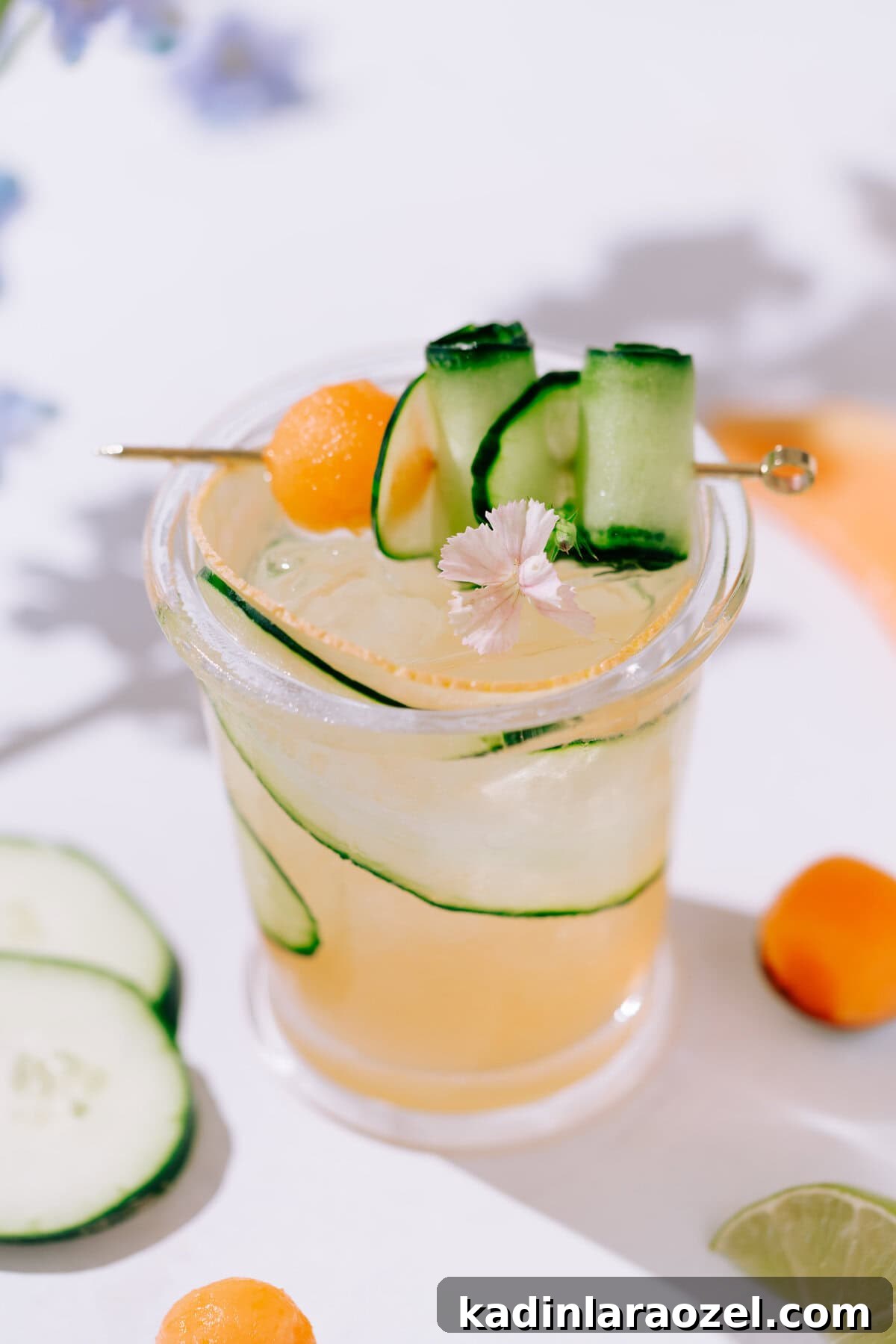 17 Refreshing Summer Cocktails to Try Now 17 cucumber melon cocktail closeup